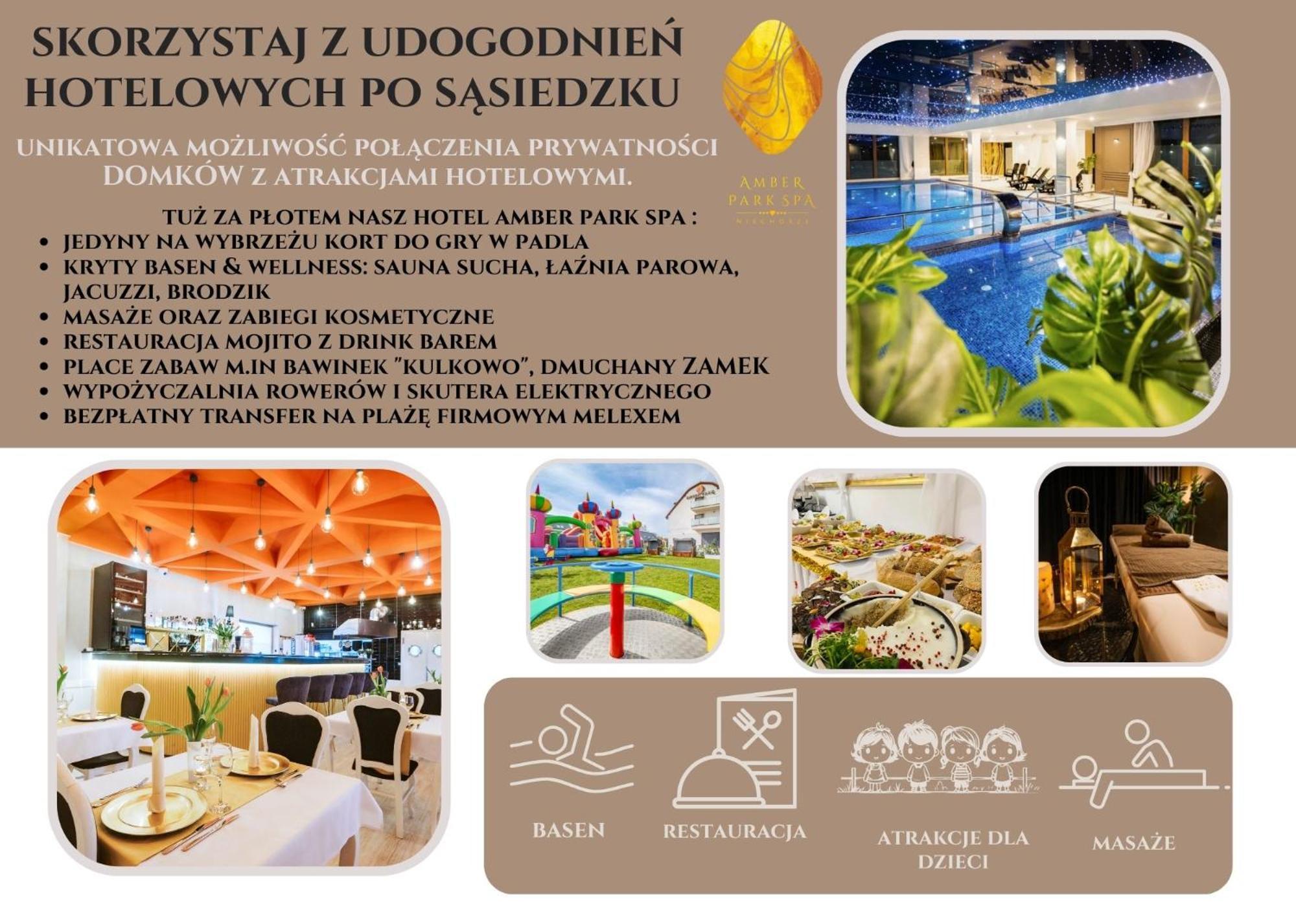 Olivina Park Spa - Domki Z Dostepem Do Krytego Basenu, Saun, Wyzywienia I Atrakcji Dla Dzieci Niechorze Eksteriør bilde